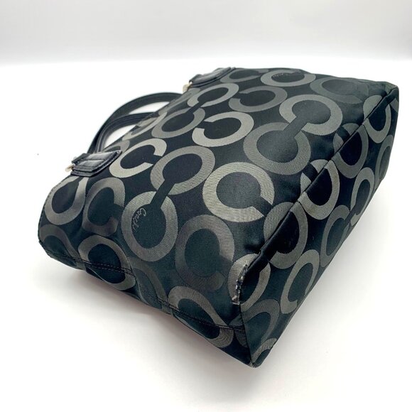 Coach Black & Gray Signature Sateen Madison Tote & Matching Wallet 20483 - Picture 8 of 13